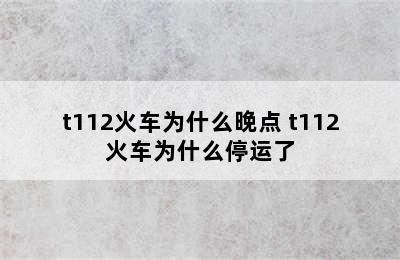 t112火车为什么晚点 t112火车为什么停运了